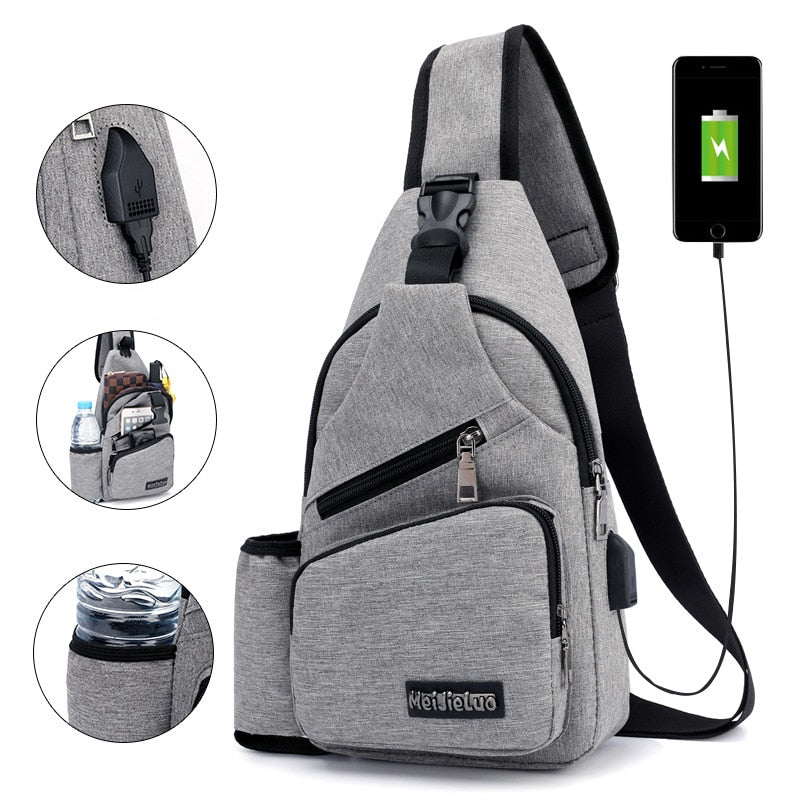 Sling bag with usb charging port sale