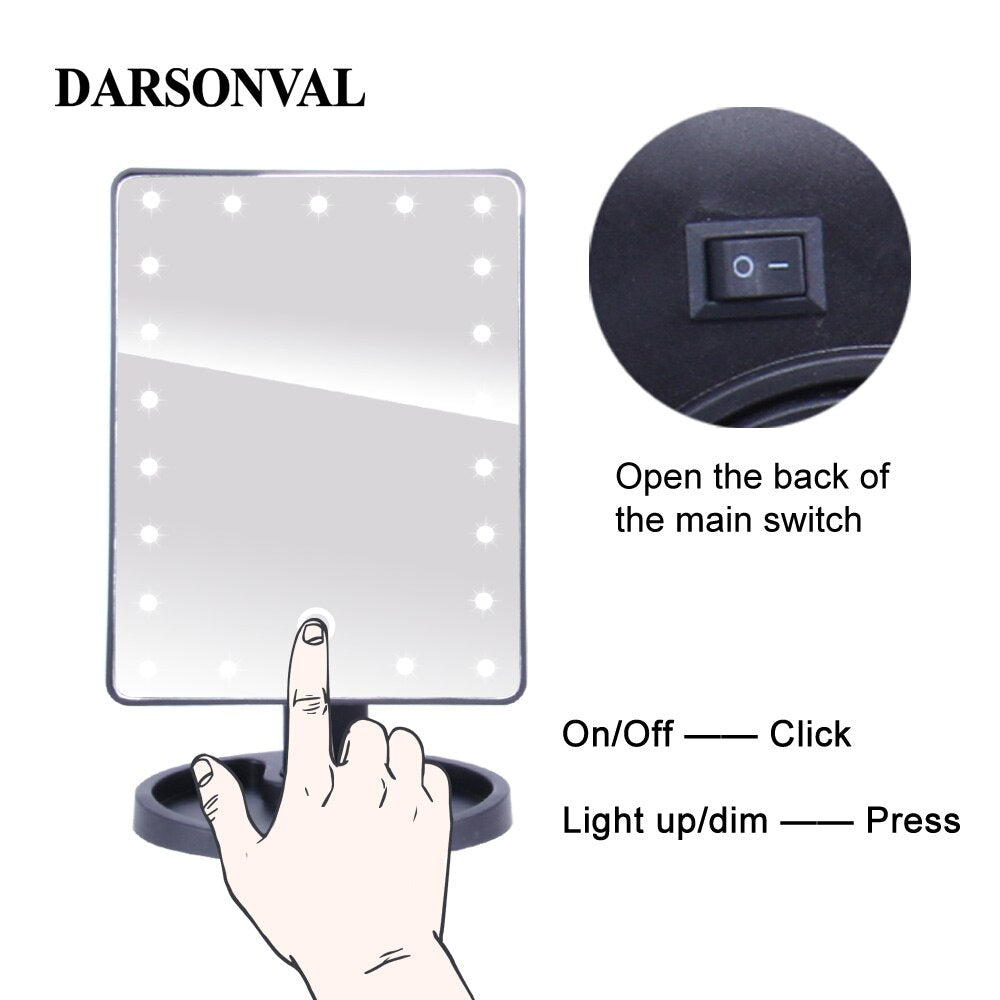 Makeup Mirror With Adjustable LED Light