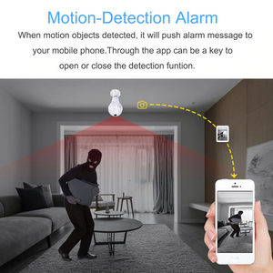 Light Bulb Shape Security Camera with Mobile App