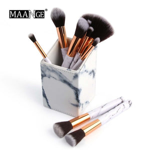 High Class Marble Pattern Makeup Brushes Organizer