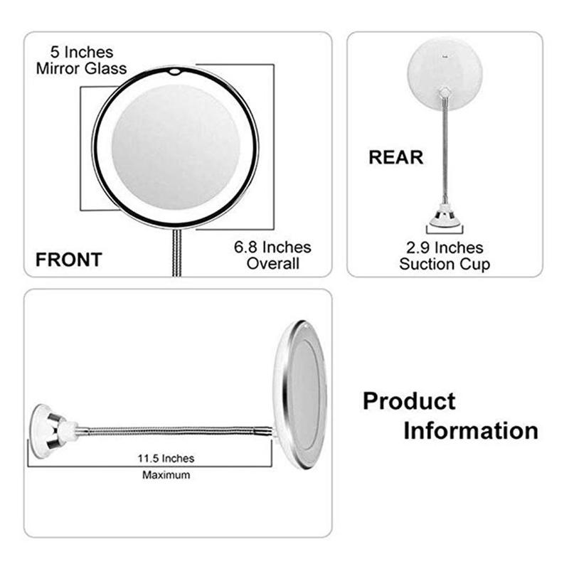 10X Magnifying LED Mirror