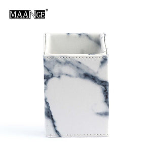 High Class Marble Pattern Makeup Brushes Organizer